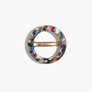 Madewell Acrylic Circle Barrette in Rainbow Tort